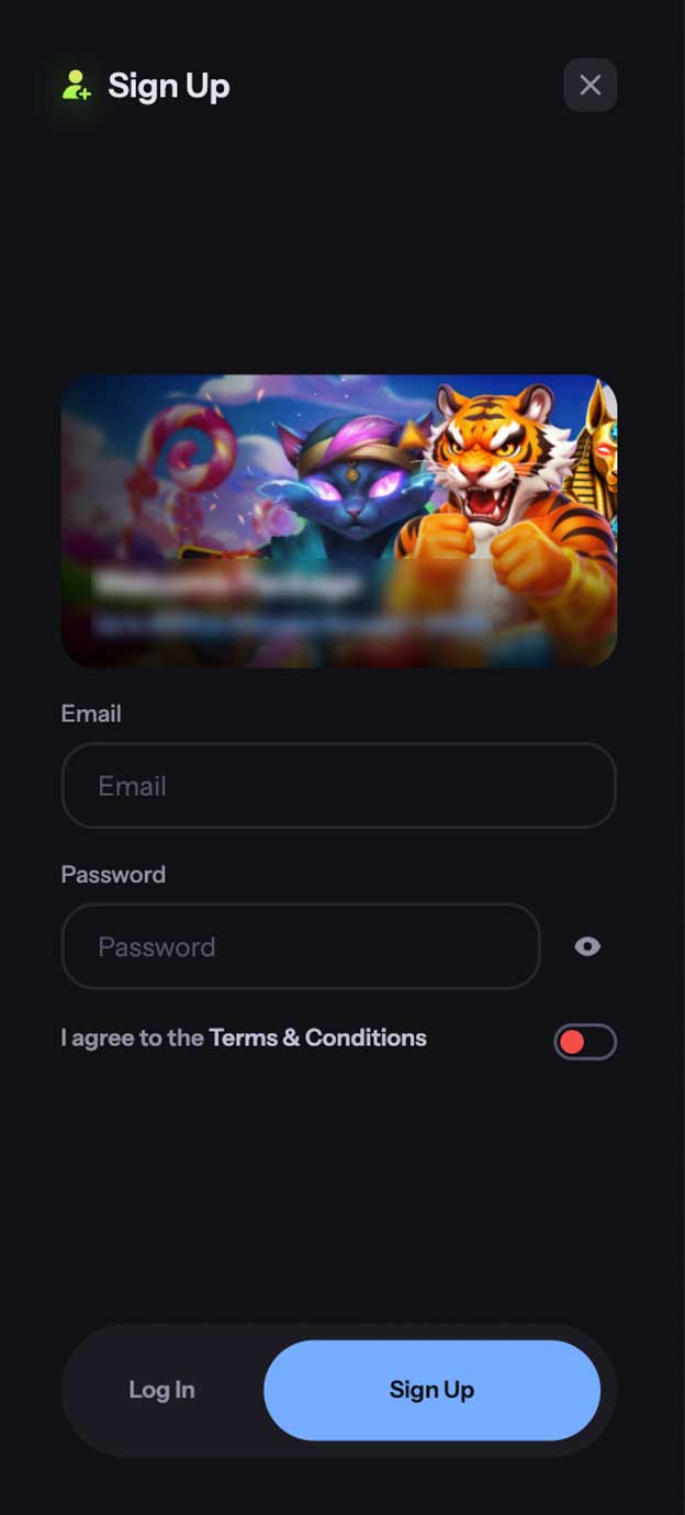 21k Casino Registration Form Step 1 Mobile Device View