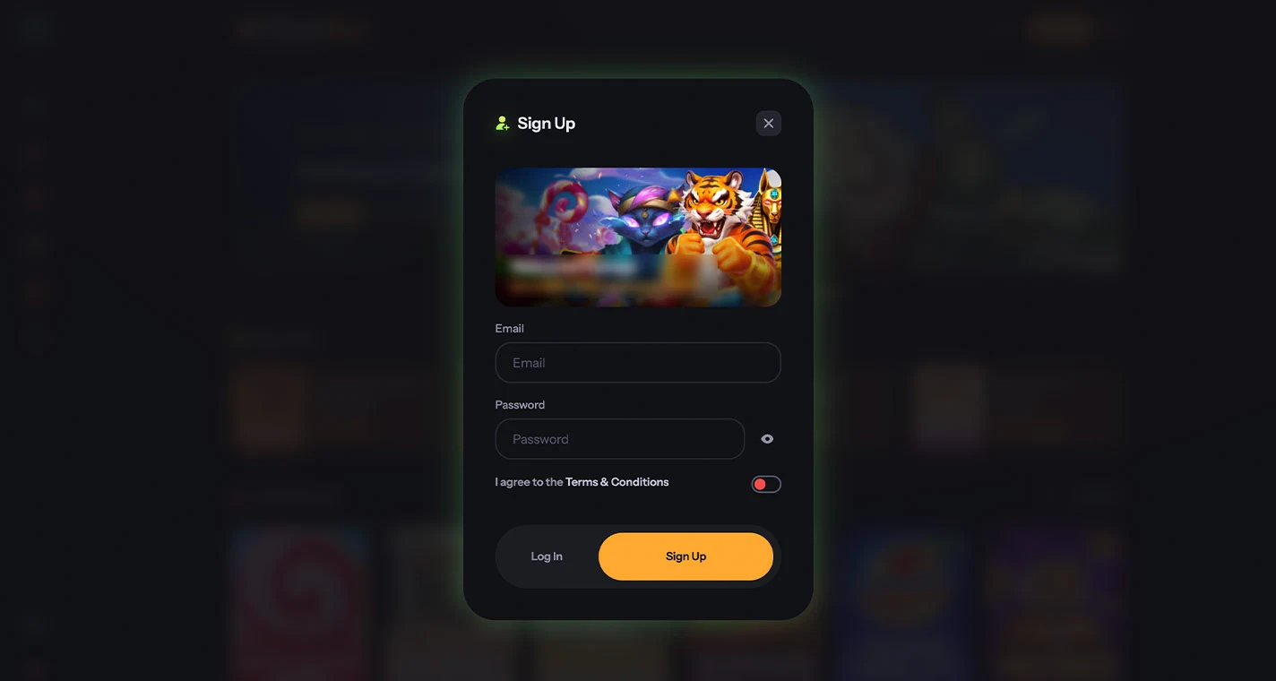 FastBet Casino Registration Form Step 1 Desktop Device View