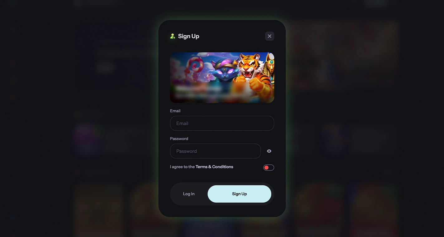 MoonBet Casino Registration Form Step 1 Desktop Device View