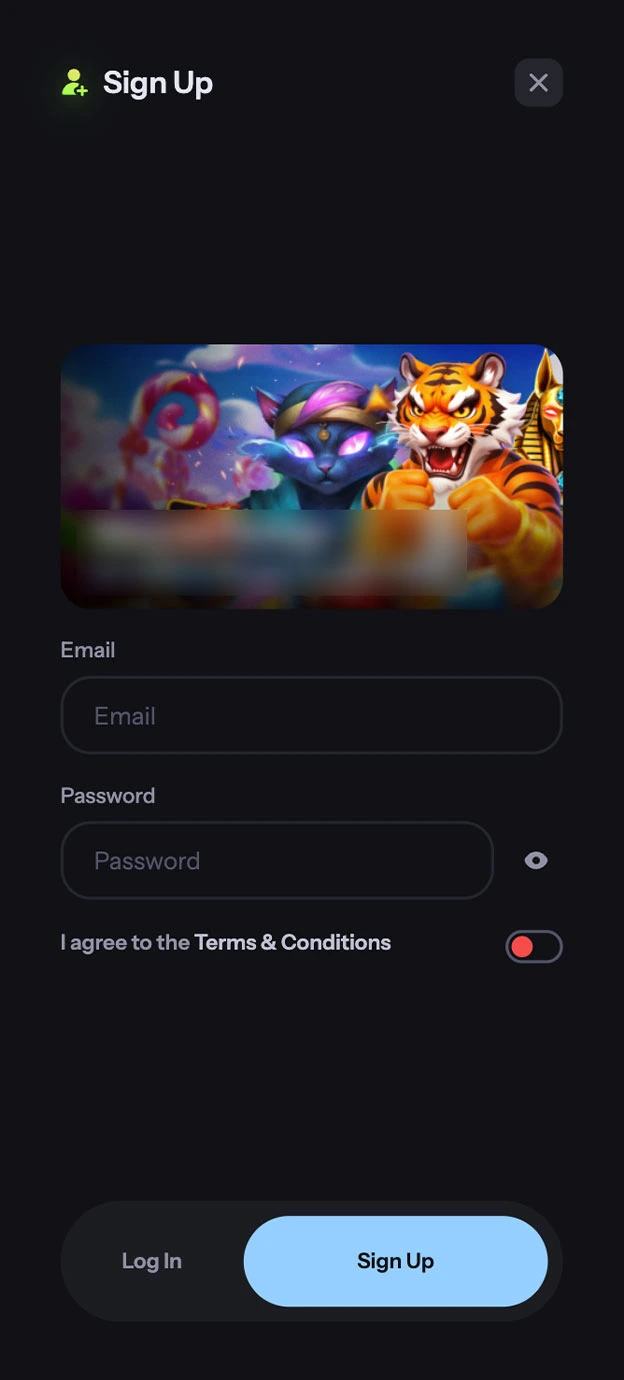 NeoCasino Casino Registration Form Step 1 Mobile Device View