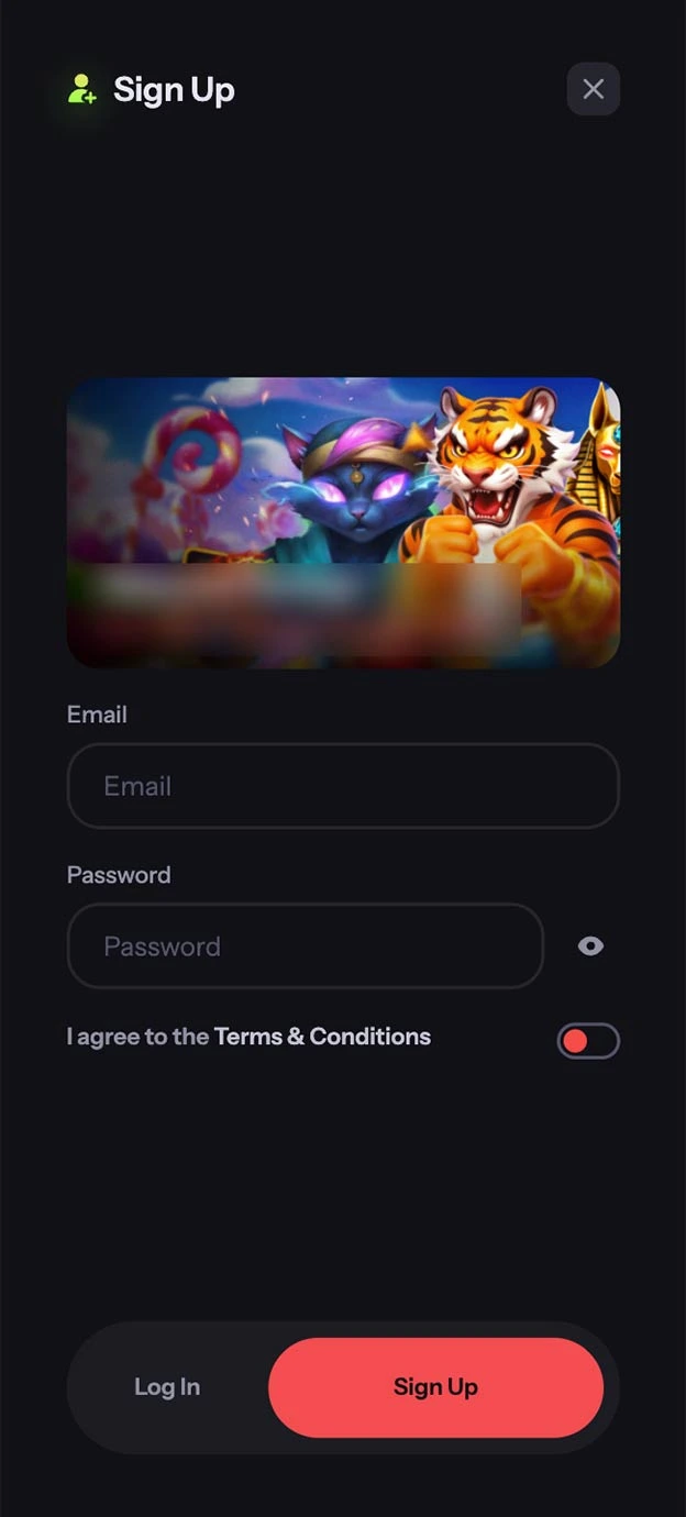 PalaceCasino Casino Registration Form Step 1 Mobile Device View