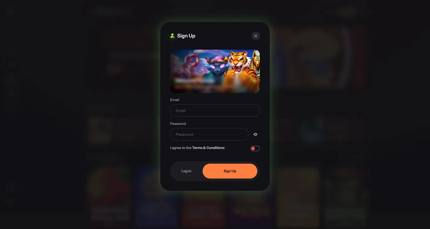 RichBet Registration Form Step 1 Desktop Device View