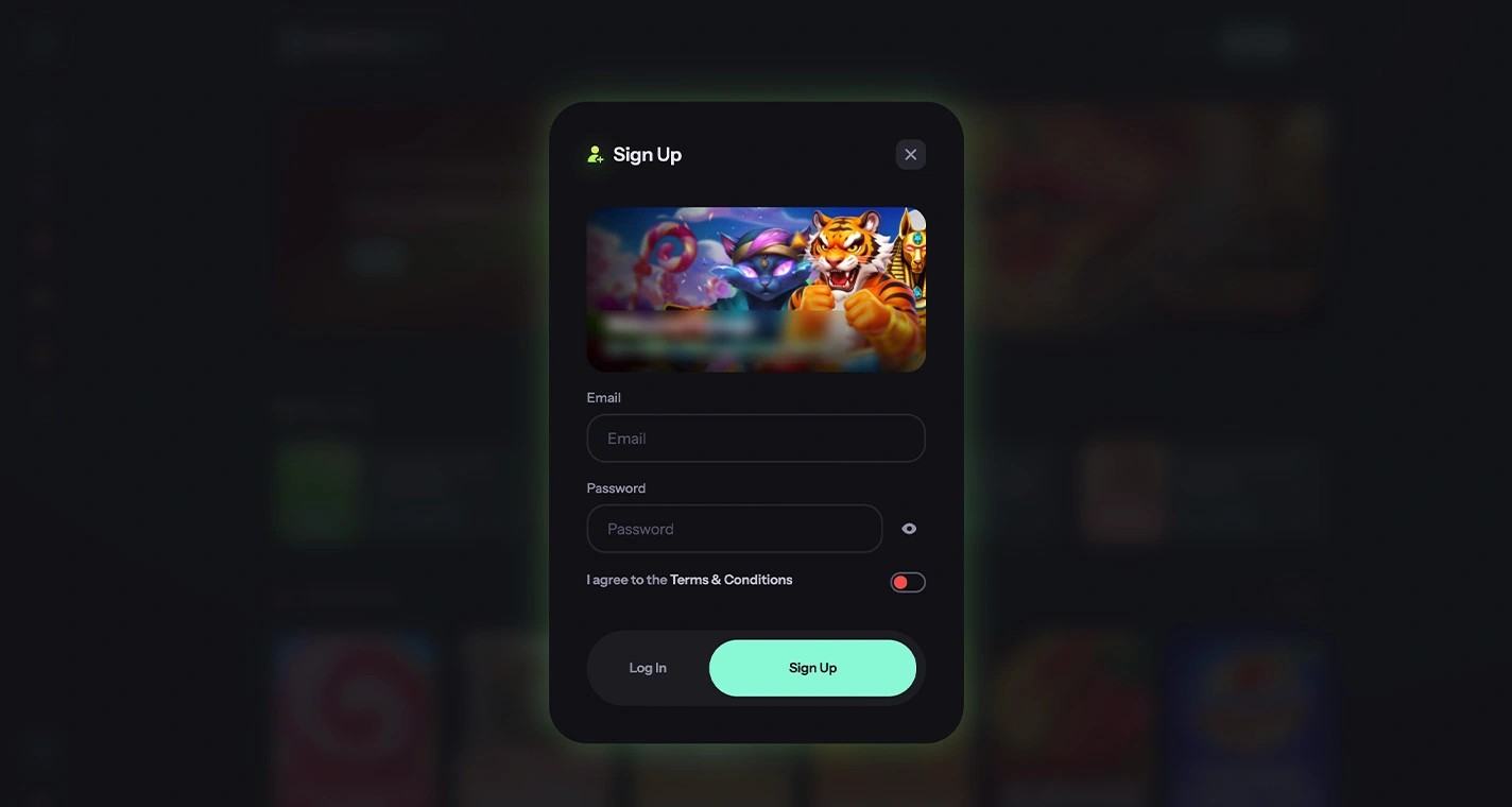 WaveBet Casino Registration Form Step 1 Desktop Device View