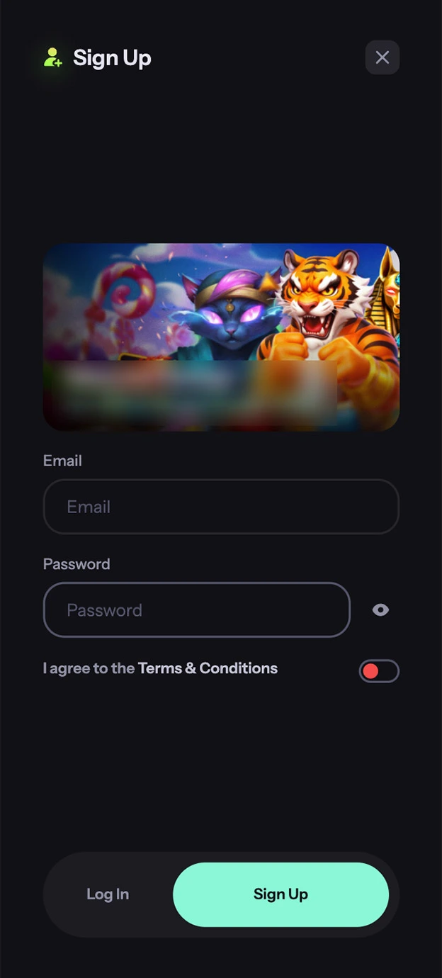 WaveBet Casino Registration Form Step 1 Mobile Device View