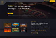 21Casino Welcome Offer Desktop Device View