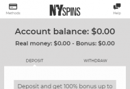 NYSpins Payment Methods Mobile Device View