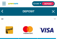 Primeslots Payment Methods Mobile Device View