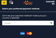 StayLucky Payment Method Mobile Device View