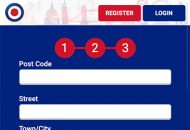 All British Registration Form Step 3 Mobile Device View