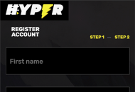 Hypercasino Registration Form Step 2 Mobile Device View