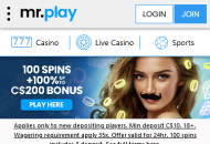 Mr.Play Homepage 2 Mobile Device View