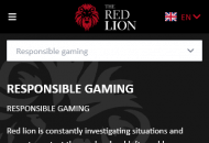RedLion Responsible Gambling Information Mobile Device View 