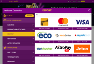 SlotsMagic Payment Methods Desktop Device View