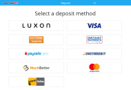 SportingBet Payment Methods Desktop Device View