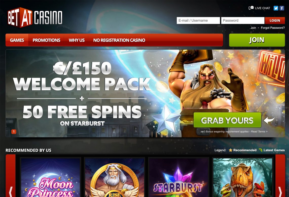 Betatcasino Homepage Desktop Device View 