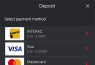 Betsafe Payment Methods Mobile Device View