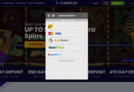 Casiplay Payment Methods Desktop Device View 