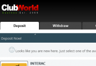 ClubWorld Payment Methods Mobile Device View