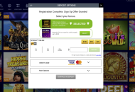 VIPcasino Payment Methods Desktop Device View