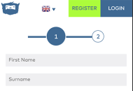 YetiCasino Registration Form Step 2 Mobile Device View