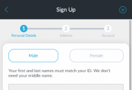 BetVictor Registration Form Step 1 Mobile Device View