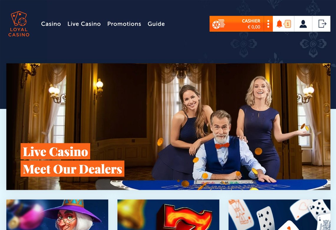 LoyalCasino Homepage 2 Desktop Device View