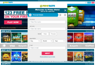 Primeslots Registration Form Step 1 Desktop Device View