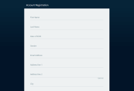 Cosmo Registration Form Step 1 Desktop Device View 