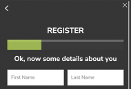 HouseOfJack Registration Form Step 2 Mobile Device View