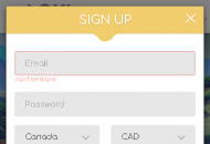 LokiCasino Registration Form Step 1 Mobile Device View