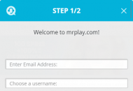 Mr.Play Registration Form Step 1 Mobile Device View