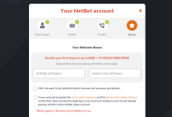 Netbet Registration Form Step 4 Desktop Device View