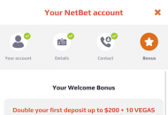 Netbet Registration Form Step 3 Mobile Device View