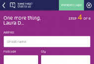 Playojo Registration Form Step 4 Mobile Device View
