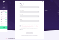 Slotplanet Registration Form Desktop Device View