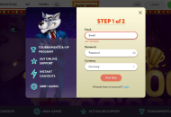 SlotWolf Registration Form Step 1 Desktop Device View