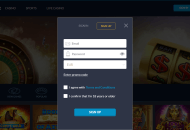 Webbyslot Registration Form Desktop Device View