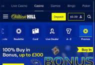 WilliamHill Promotions Mobile Device View