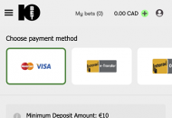 10bet Payment Methods Mobile Device View