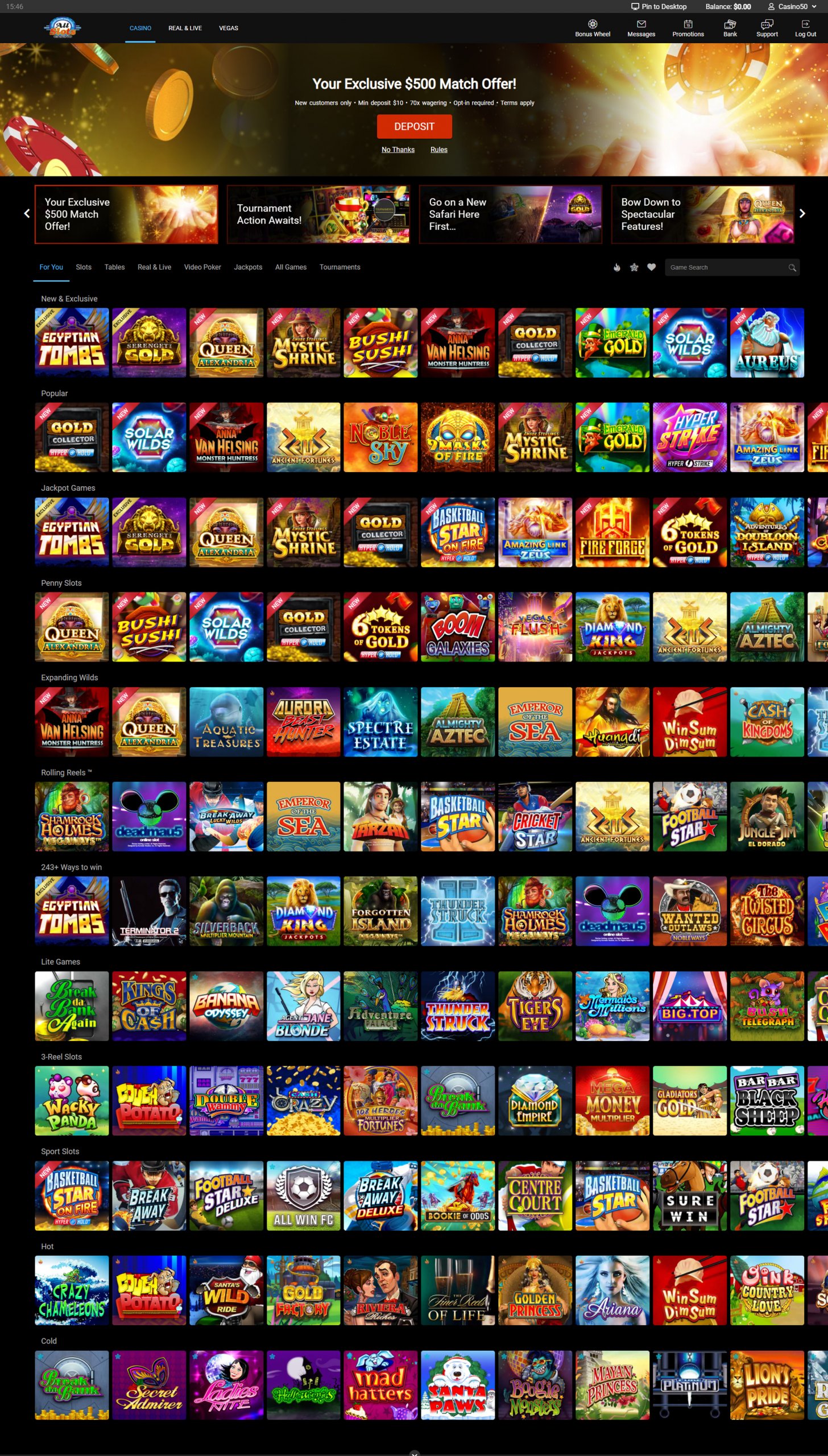 all slots casino games