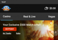 AllSlots Homepage Mobile Device View