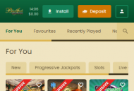 BlackjackBallroom Homepage Mobile Device View 