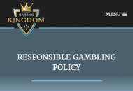 CasinoKingdom Responsible Gambling Information Mobile Device View
