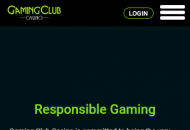 GamingClub Responsible Gambling Information Mobile Device View