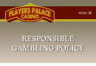 PlayerPalace Responsible Gambling Information Mobile Device View