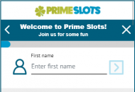 Primeslots Registration Form Step 2 Mobile Device View