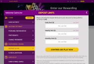 SlotsMagic Responsible Gambling Settings Desktop Device View