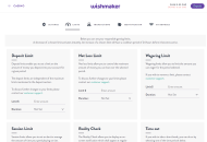 Wishmaker Responsible Gambling Settings Desktop Device View