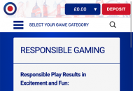 All British Responsible Gambling Information Mobile Device View