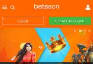 Betsson Homepage Mobile Device View 